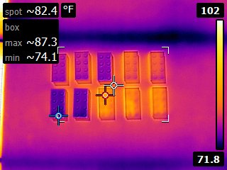 Multicolor lego bricks infrared 0 minutes